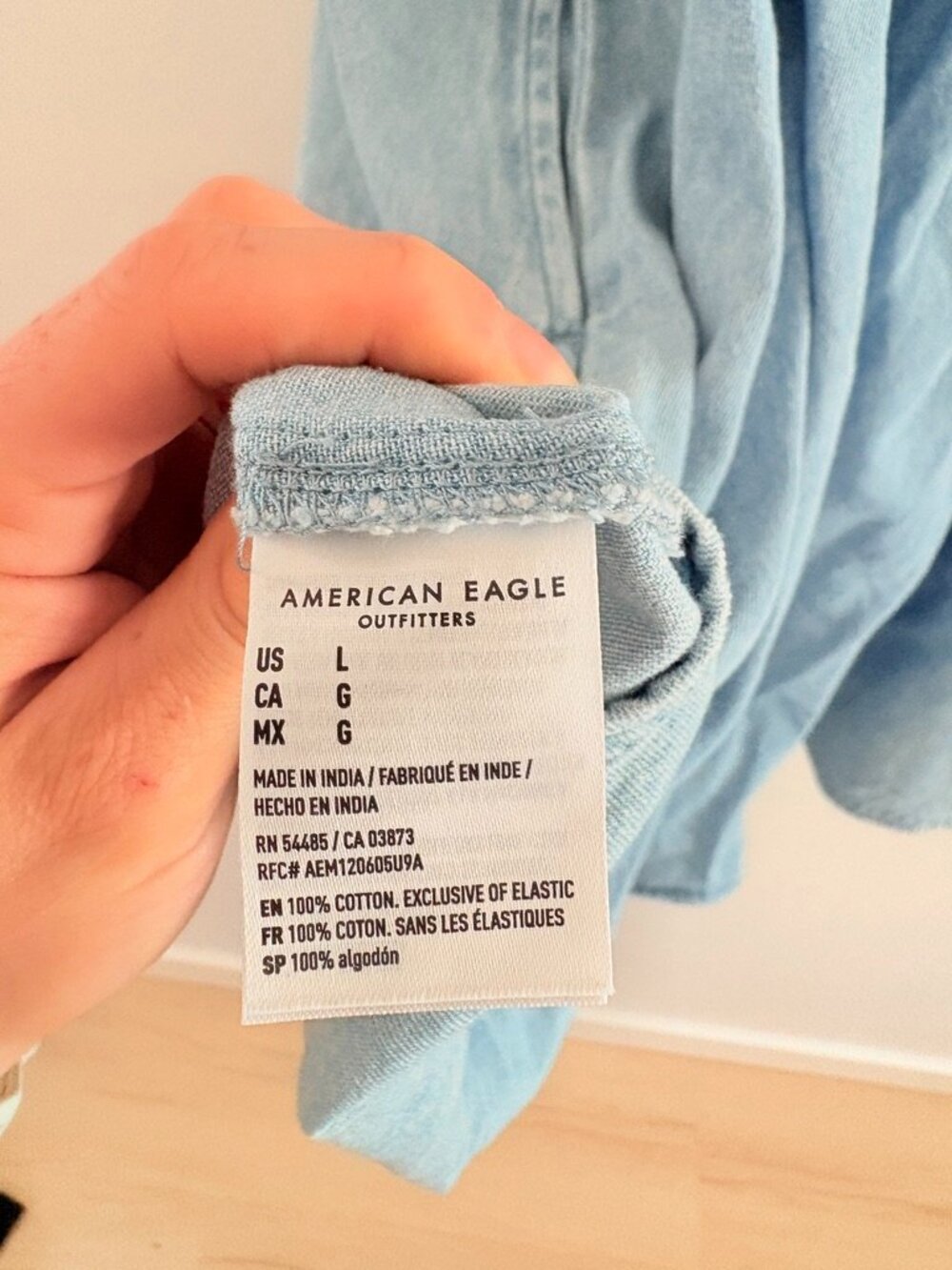 American Eagle Summer Dream Sleeveless Dress Blue Size Large - Picture 7 of 7